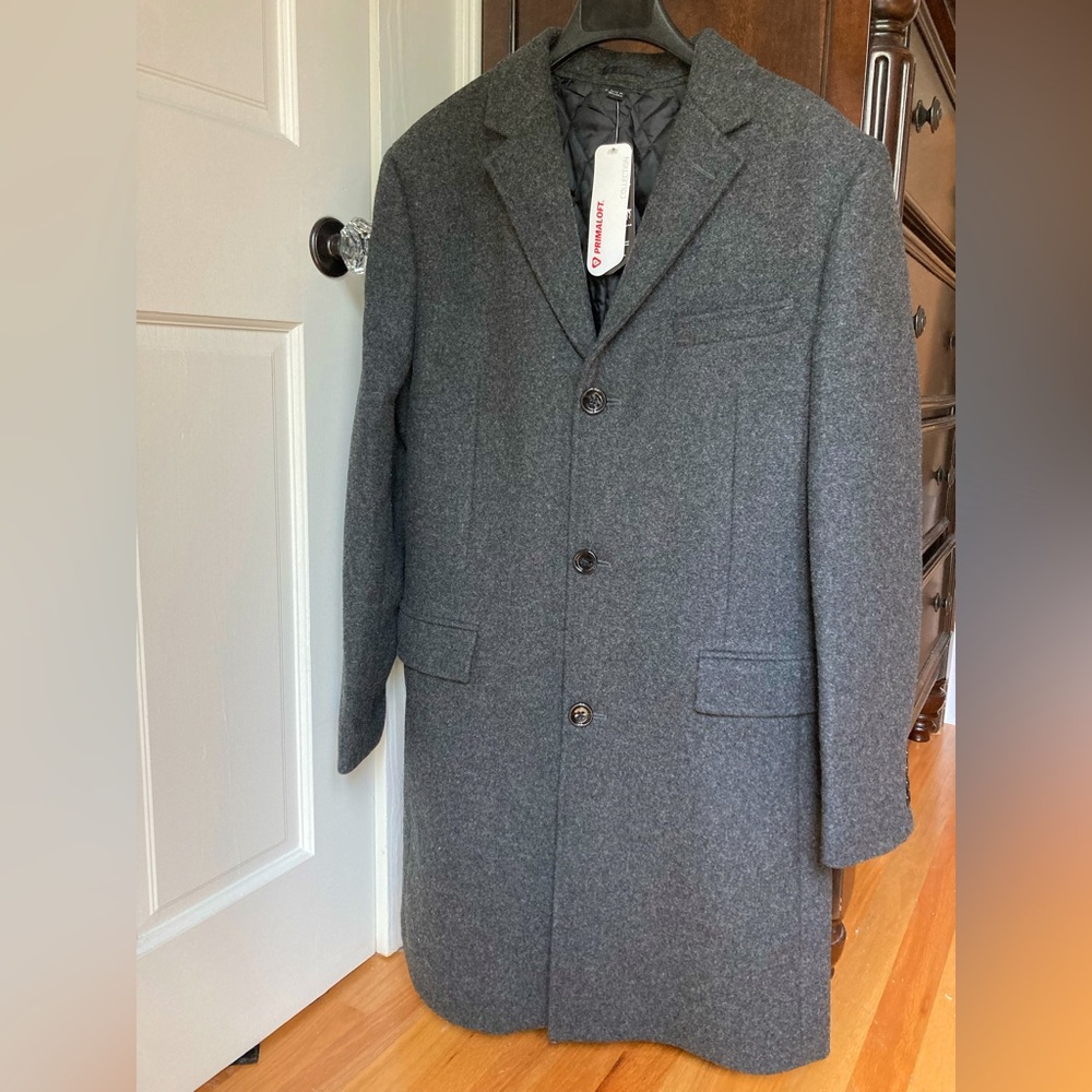New J. Crew Men’s Everyday Topcoat Charcoal Gray
